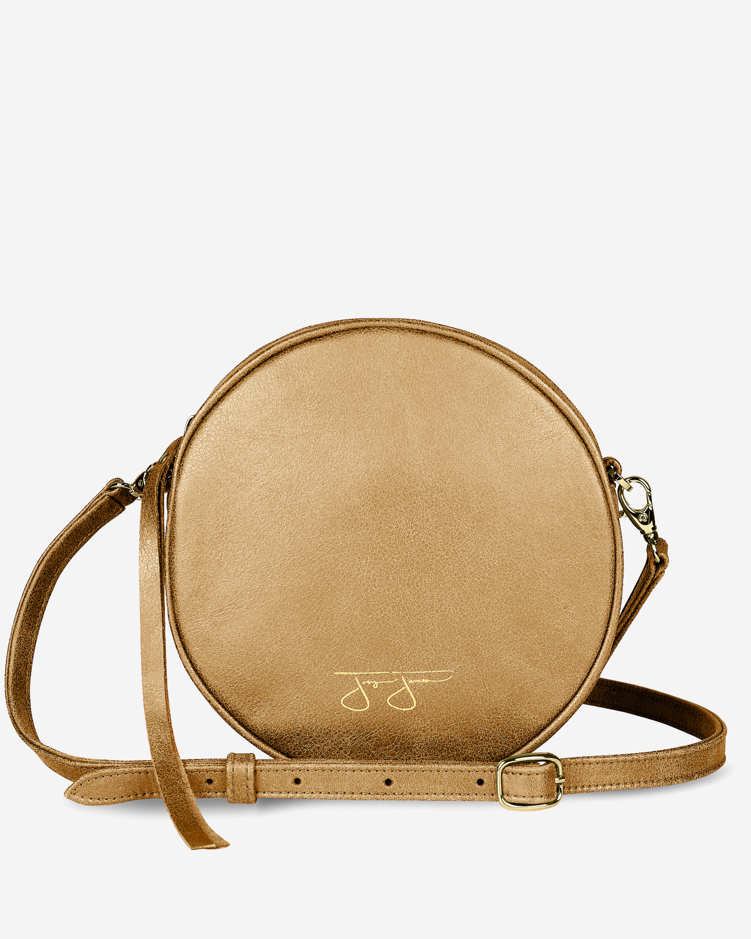 Isabelle Circle Bag in Buffed Pink Leather - Joey James The Label