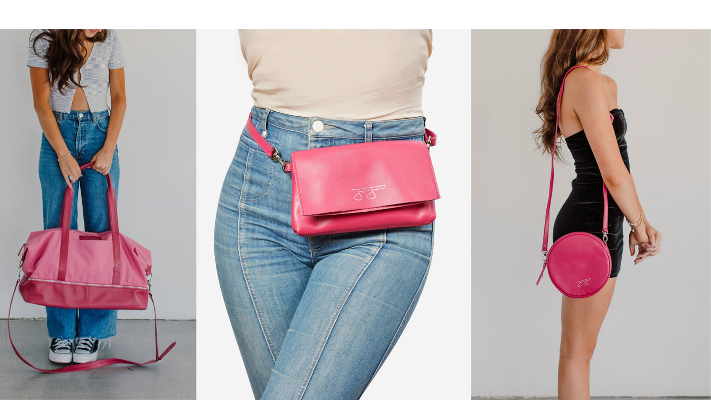 Joey James The Label - Pink Leather Bag Collection