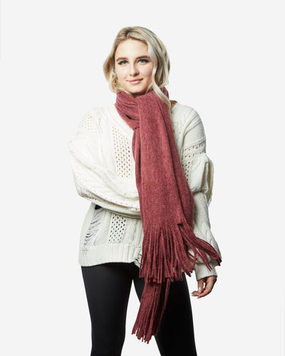 Cozy Scarf - Solid - Burgundy Cozy Scarves Joey James, The Label   