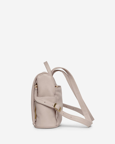 Mila Mini Backpack - Beige Mini Backpack Joey James, The Label   