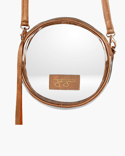 Isabelle Clear Circle Bag - Gold Isabelle Clear Bag Joey James, The Label   