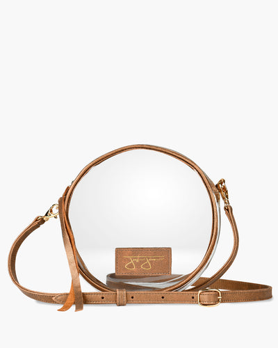 Isabelle Clear Circle Bag - Gold Isabelle Clear Bag Joey James, The Label   