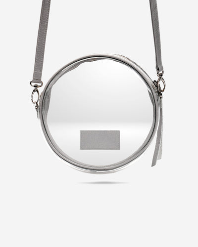 Isabelle Clear Circle Bag - Silver Isabelle Clear Bag Joey James, The Label   