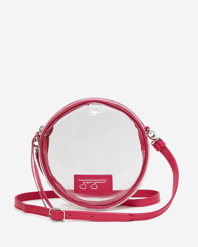 Isabelle Clear Circle Bag - Raspberry Isabelle Clear Bag Joey James, The Label   