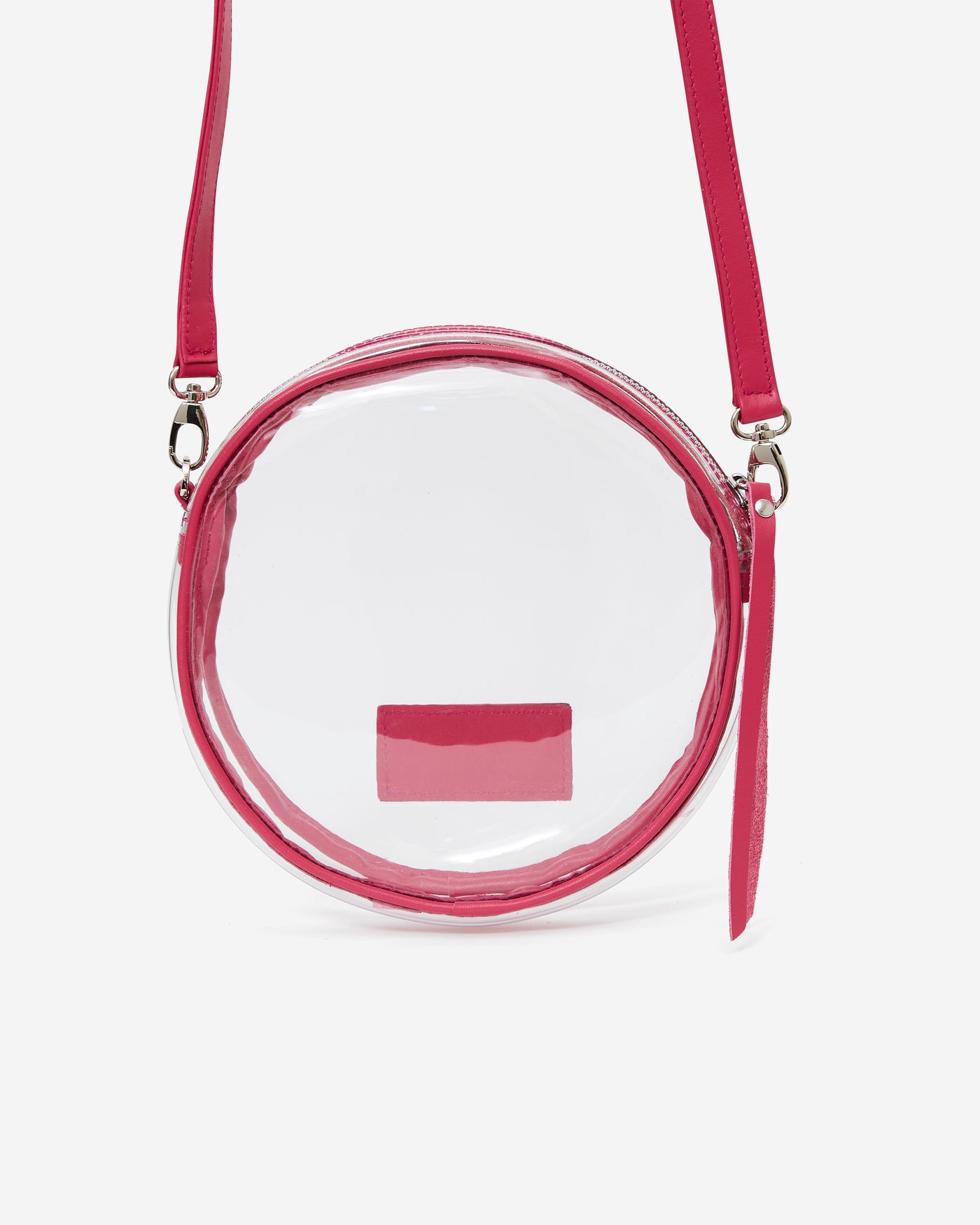 Isabelle Clear Circle Bag - Raspberry Isabelle Clear Bag Joey James, The Label   