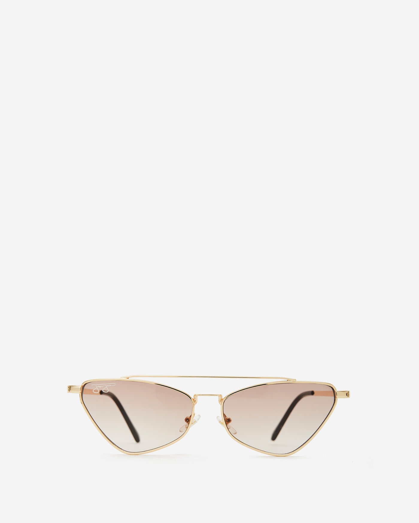 Geometric Frame Sunglasses - Gold Metal Frame with Gold Lens Sunglasses Joey James, The Label   