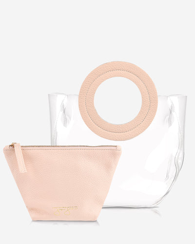 Lacey Bag - Blush Lacey Clear Bag Joey James, The Label   