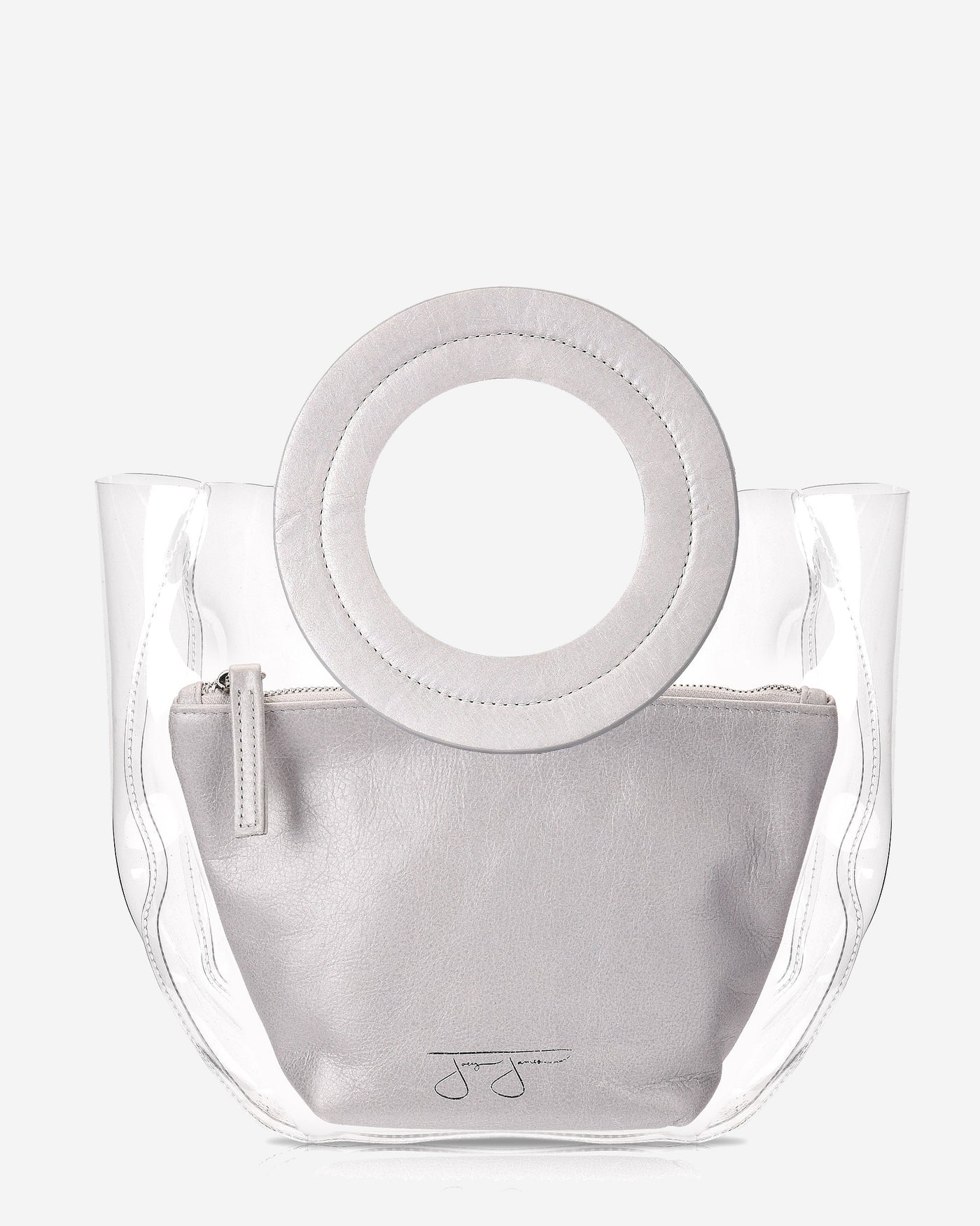 Lacey Bag - Silver Lacey Clear Bag Joey James, The Label   