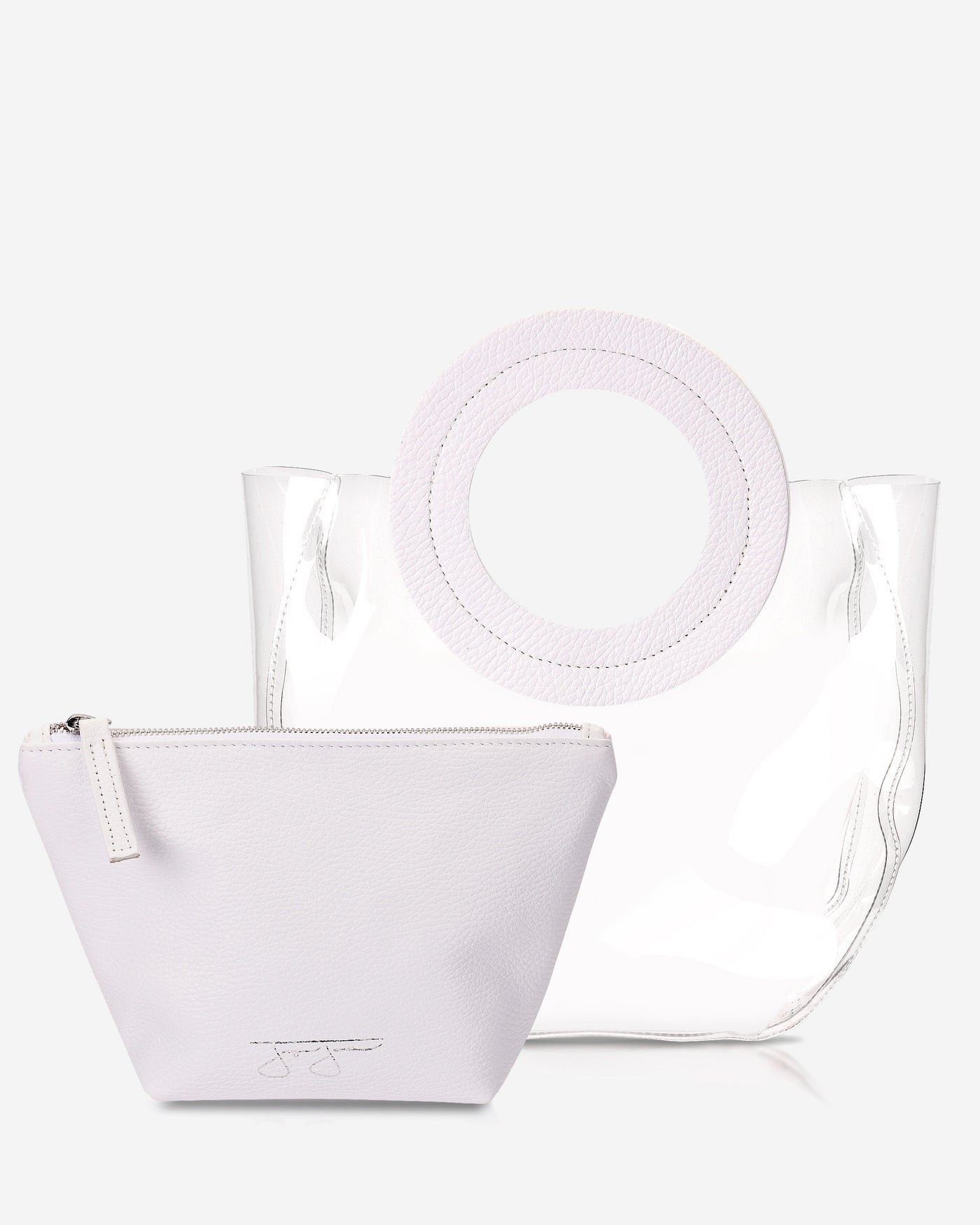 Lacey Bag - White Lacey Clear Bag Joey James, The Label   