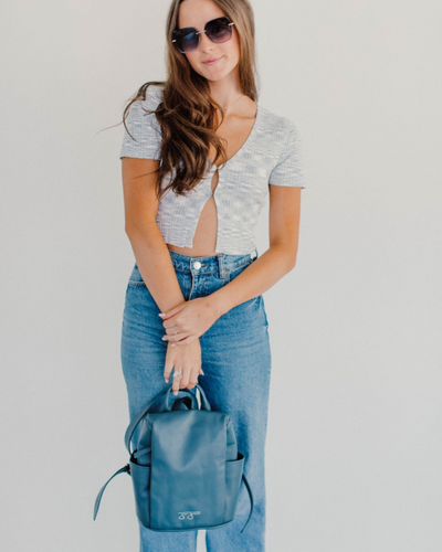 Mila Mini Backpack - Jeans Mini Backpack Joey James, The Label   