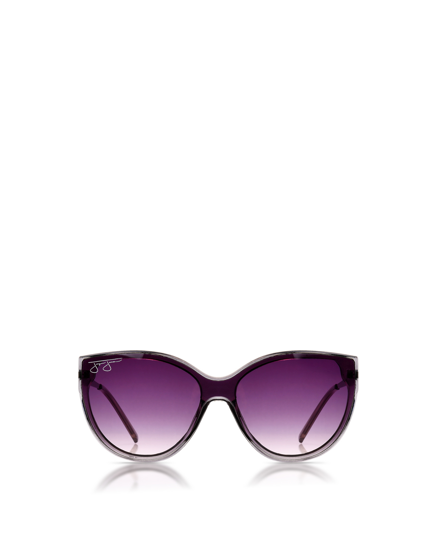 Oversized Cat Eye Sunglasses - Clear Frame with Smoke Lens Sunglasses Joey James, The Label   