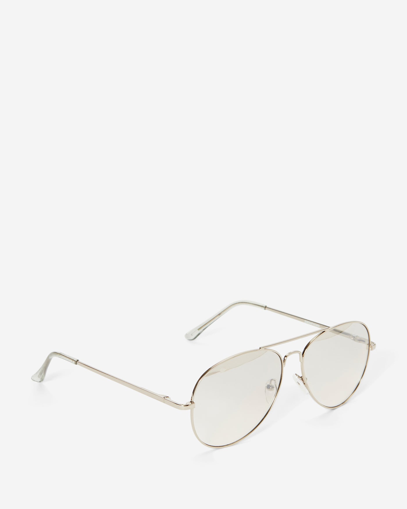 Classic Aviator Sunglasses - Light Gold Metal Frame with Clear Smoke Lens Sunglasses Joey James, The Label   