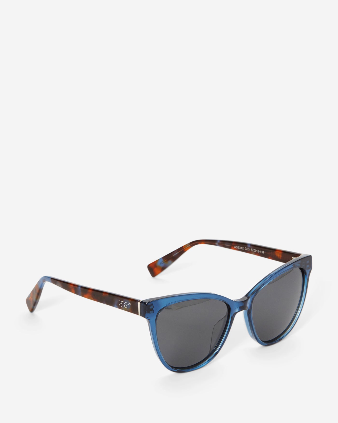 Modern Cat Eye Sunglasses - Blue and Tortoise Frame Sunglasses Joey James, The Label   